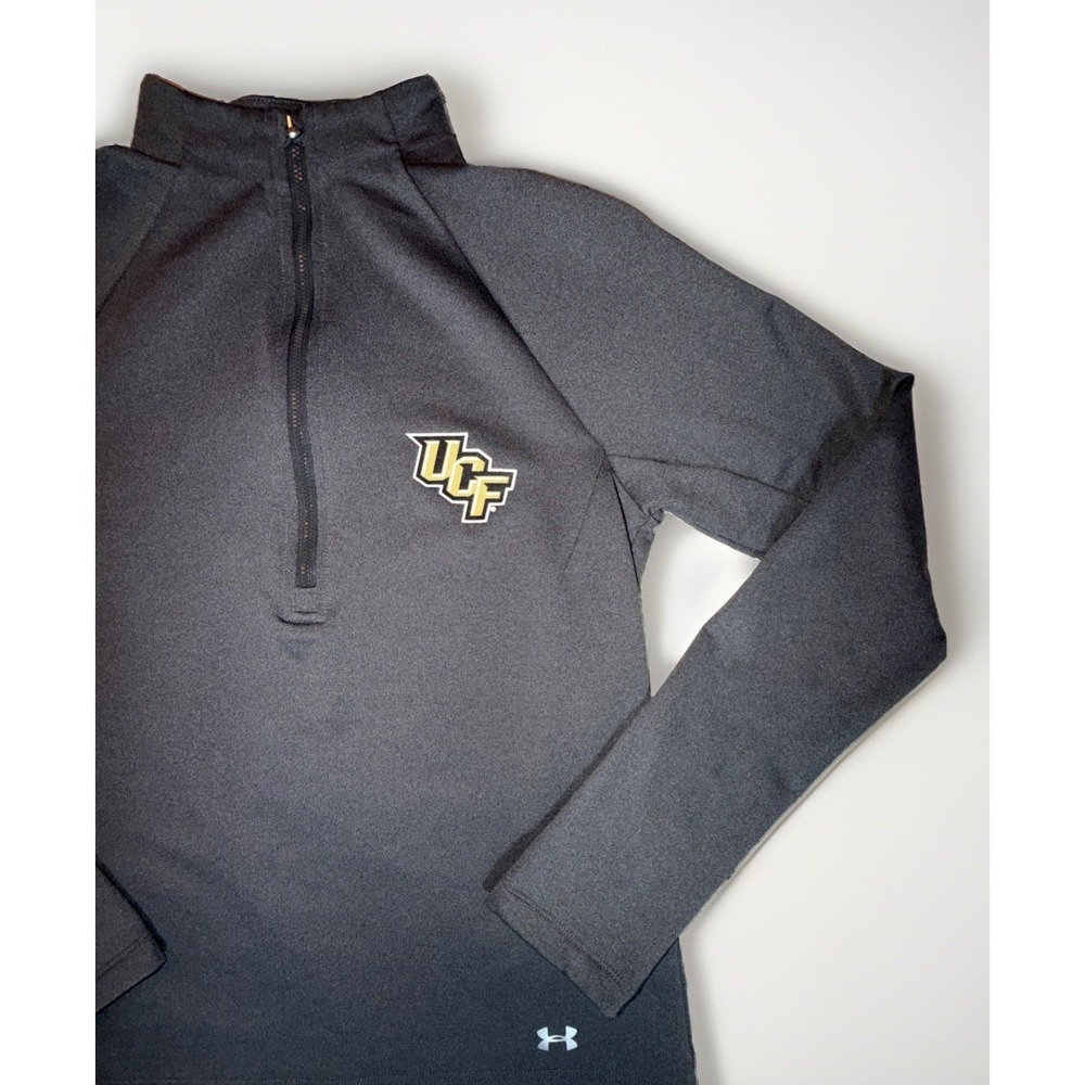 UCF Knights Under Armour 1/2 Zip ColdGear Pullover Women's Size M Heather Gray